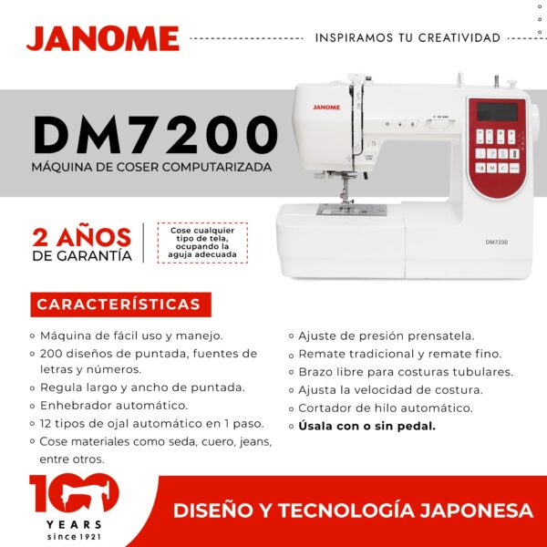 Máquina de Coser Digital DM7200 - Imagen 7