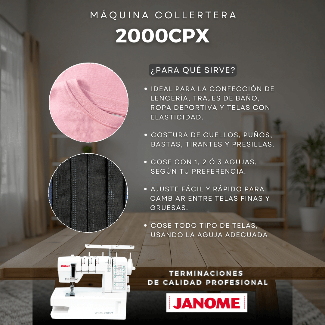 Colleretera Janome 2000CPX - Imagen 7